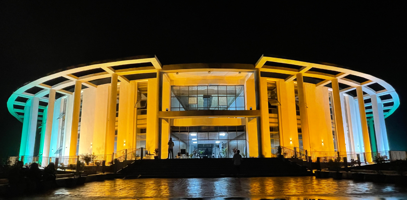 Picture of CIF and Admin building in the night